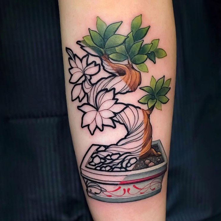 Bonsai tree tattoo