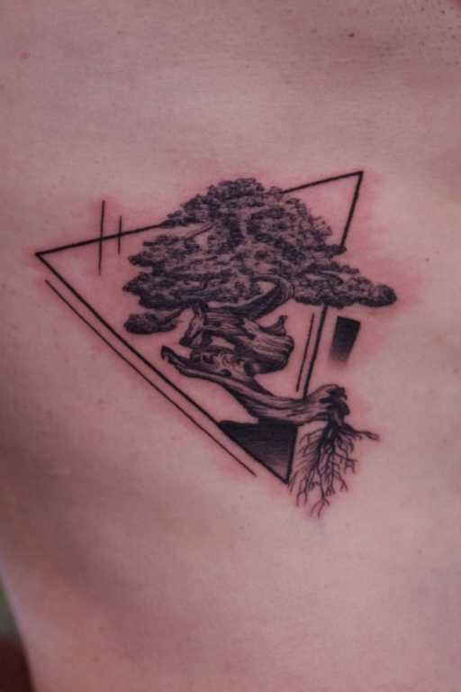 Bonsai tree on the arm