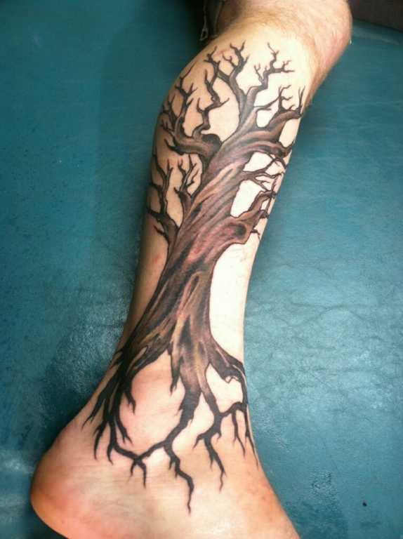 Oak tree tattoo