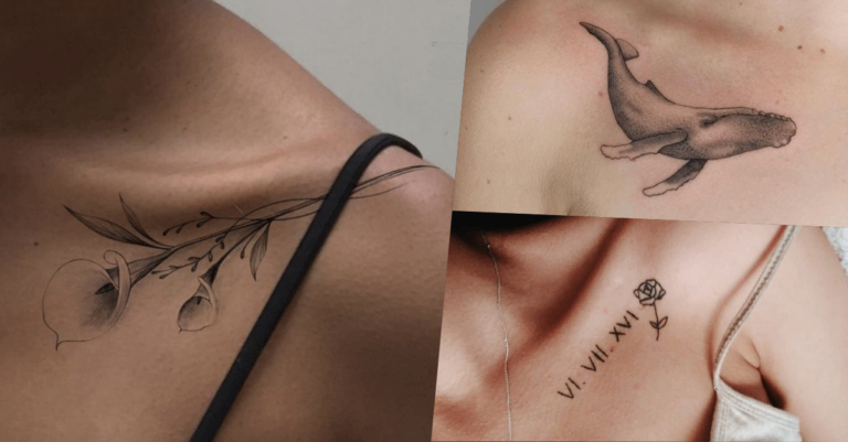 collarbone tattoos for women