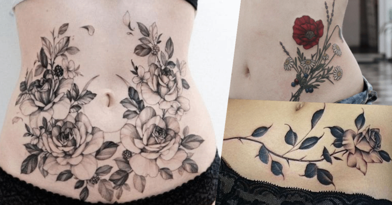 Stomach Tattoos For Women Ideas & Covering Stretch Marks