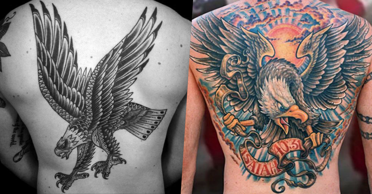 28 Best Eagle Back Tattoo Designs All Men Must See