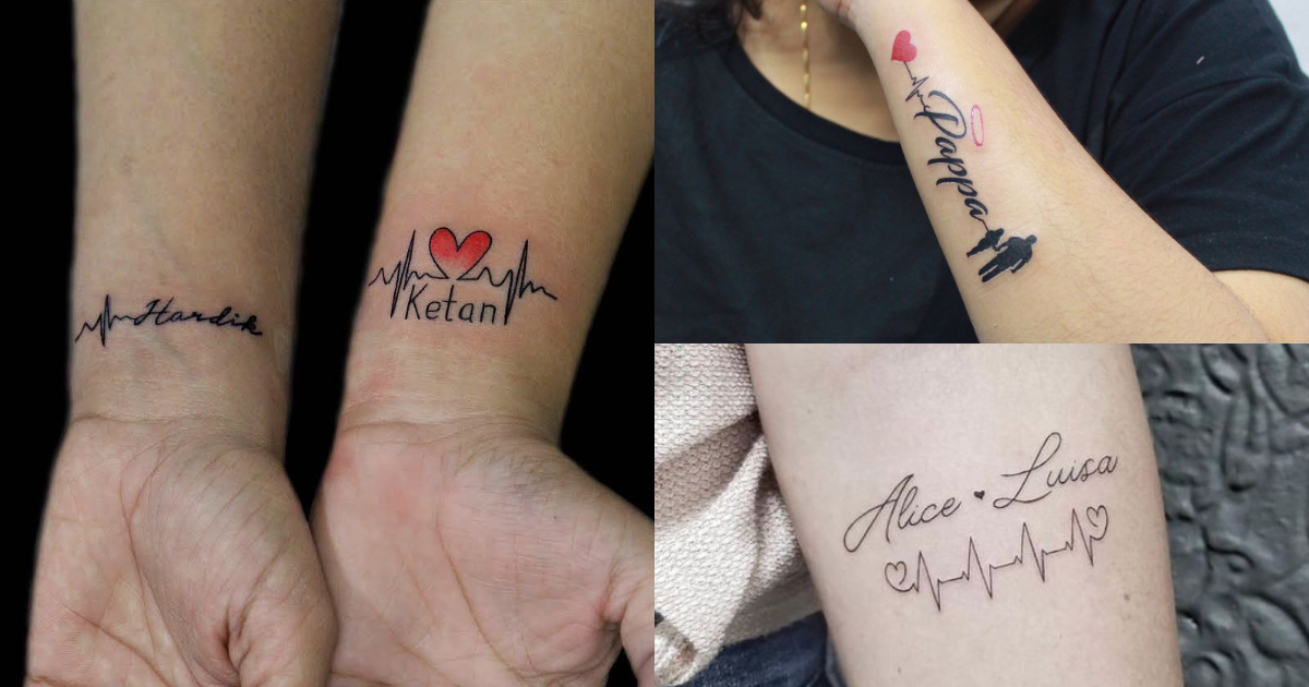 20+ Amazing Heartbeat Tattoo With Name Designs For Both Men And Women