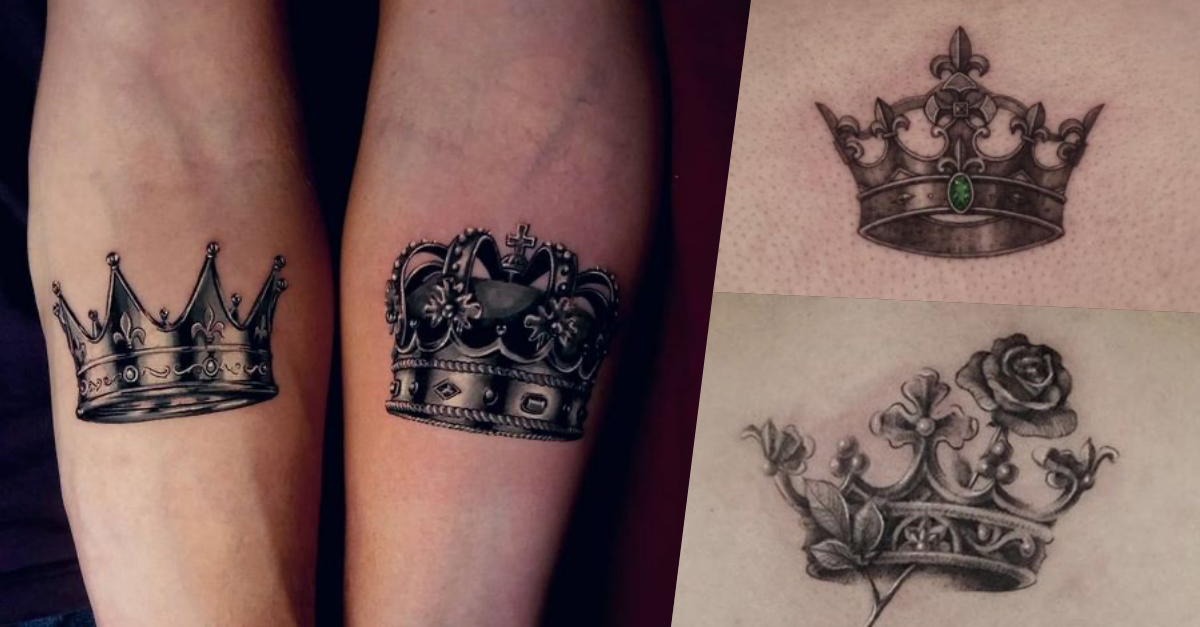 35 Unique King And Queen Crown Tattoos With Amazing Meanings
