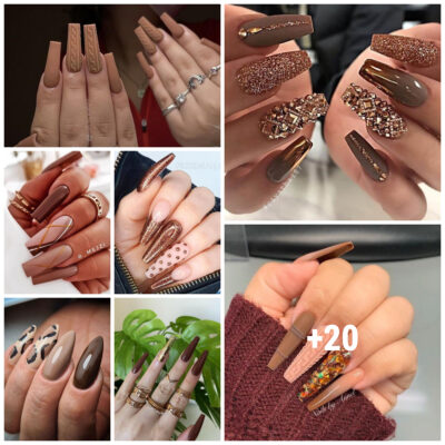20 Easy Brown Coffin Nails For You To Rock This Year