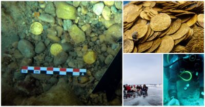 A group of treasure hunters discovered 1.6 tons of gold coins at the ocean floor