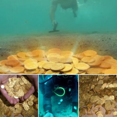 A treasure containing more than 2,000 priceless ancient gold coins was discovered off the coast of Israel