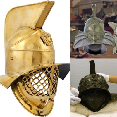 Stunning 2,000-year-old gladiator helmet discovered in the ruins of Pompeii after the eruption of Mount Vesuvius in 79 BC