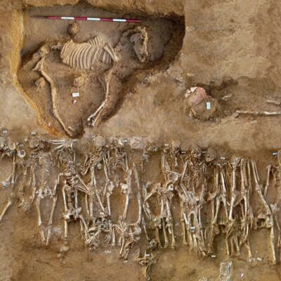 The soldier skeletons from the 480 BC Battle of Imera (Palermo) between the Greeks and Carthaginians, which saw the Greek Siciliotes triumph