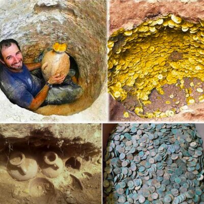 After three nights of sleeping in place to protect his treasure, the man changed his life when he discovered a huge treasure of 22,000 ancient Roman coins 1,500 years old