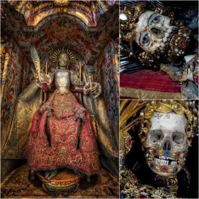 Incredible skeletal remains of Catholic saints still dripping in gems and jewellery discovered by ‘Indiana Bones’ explorer ‎