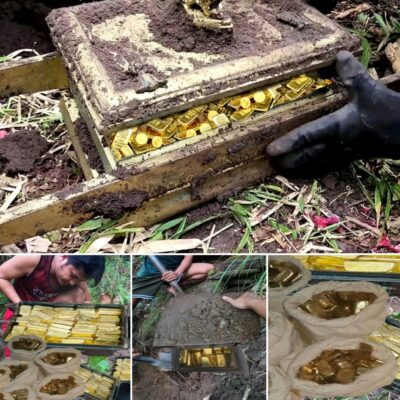 Treasure discovered: chest containing large bar of gold found during excavations at Philippi