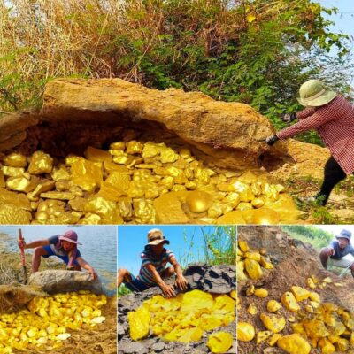 Gold Miner Strikes It Rich: Massive Gold Vein Unearthed Beneath Mountain Rock!