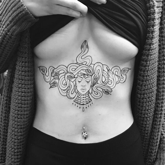 classy Stomach Tattoos For Women 