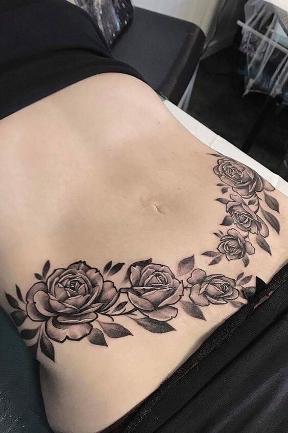 classy Stomach Tattoos For Women 
