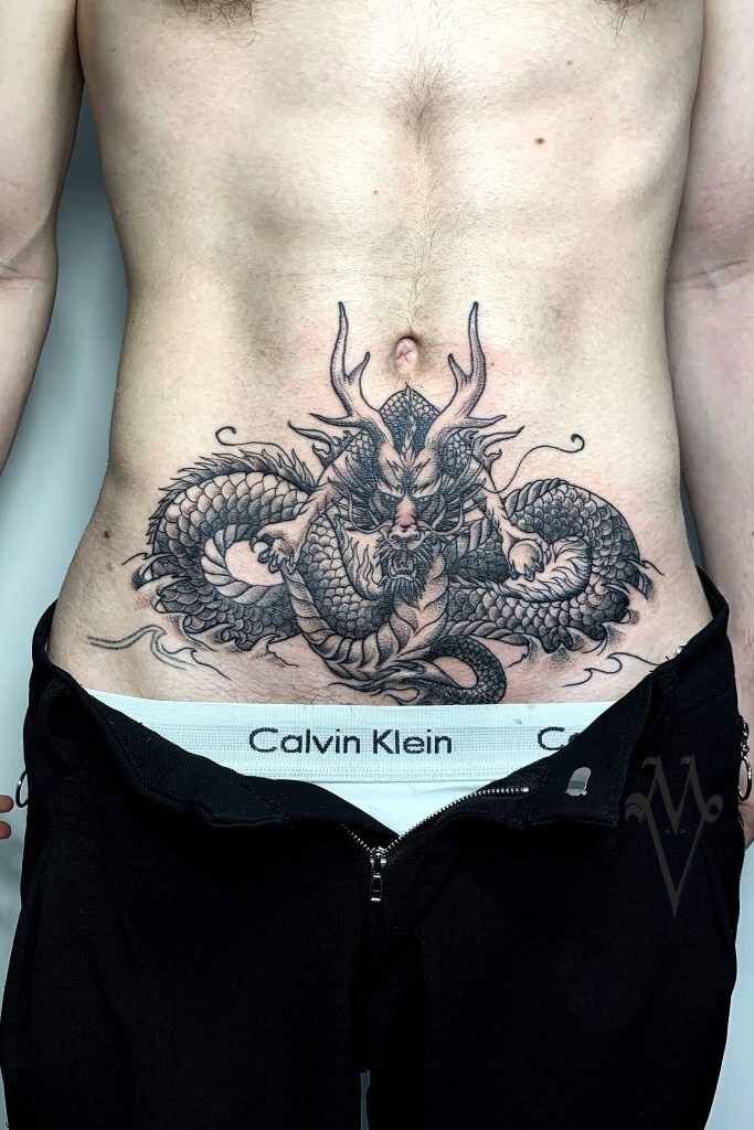 Cool Stomach Tattoos For Men Ideas