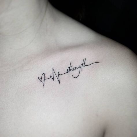 heartbeat tattoo with name